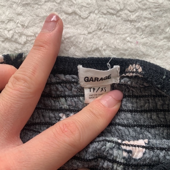 GARAGE smoked floral cropped tube top - Picture 2 of 2